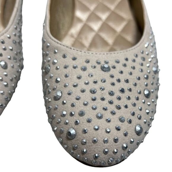 Kelly & Katie Florence Sparkle Toe Ballet Flats in Taupe - Size 8 - Picture 4 of 7
